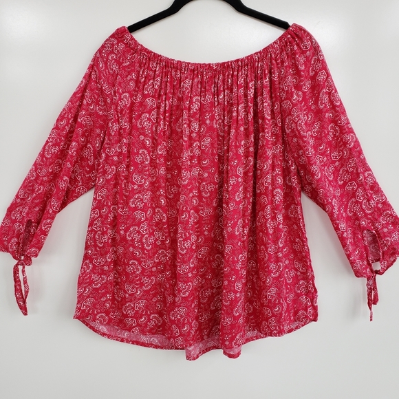 GAP Peasant Bandana themed Blouse Size Small - Picture 1 of 6